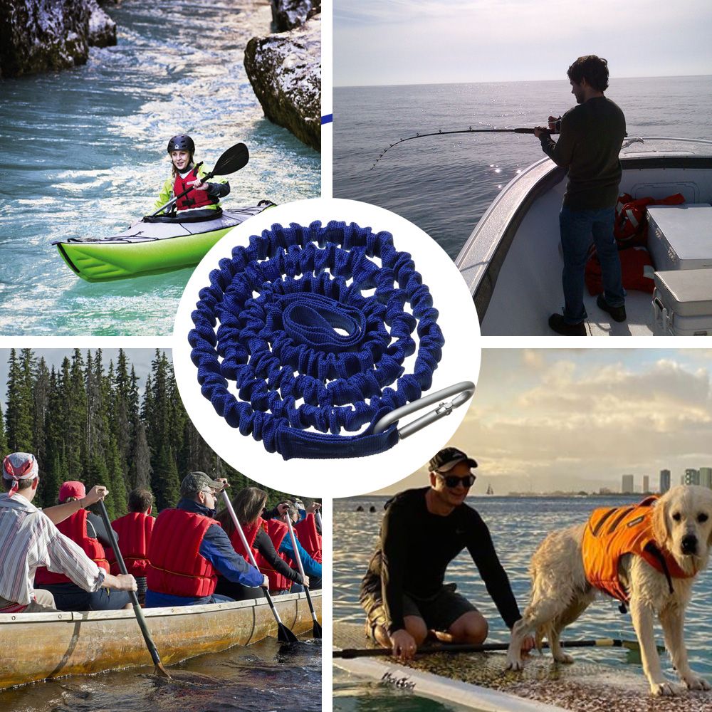 Adjustable Elastic Kayak Canoe - Fishing Kayak Paddle Leash บทวิจารณ์และราคา