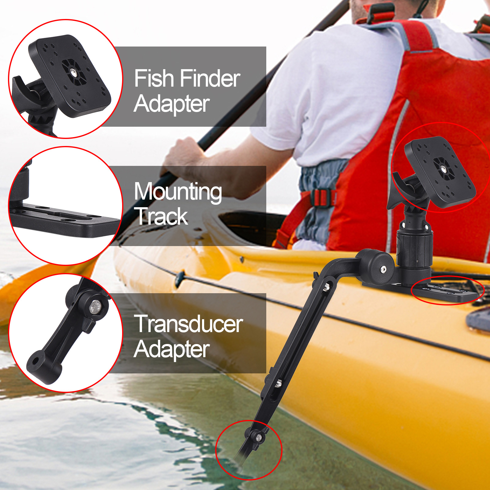 Kayak Fish Finder Mounting Pla - Fishing Kayak Fish Finder Mount บทวิจารณ์และราคา