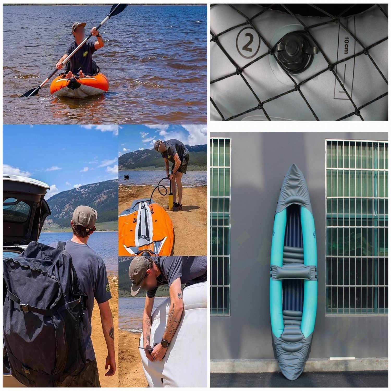 PVC Inflatable Kayak Canoe 1 P - Fishing Kayak Inflatable บทวิจารณ์และราคา