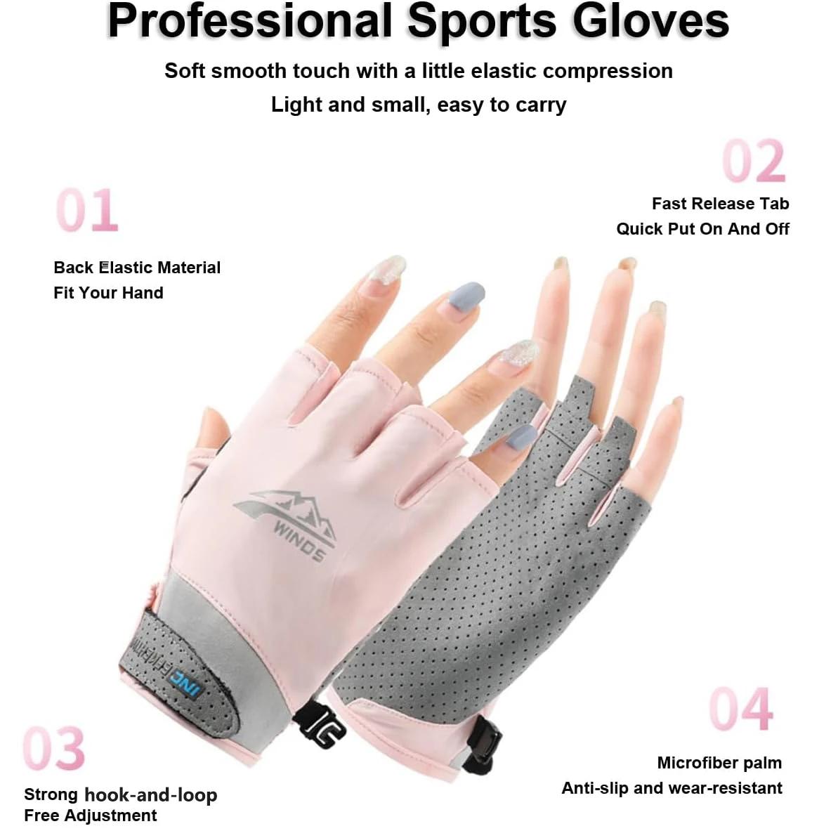 1 Pair Fingerless Driving/Fish - Fishing Kayak Paddle บทวิจารณ์และราคา