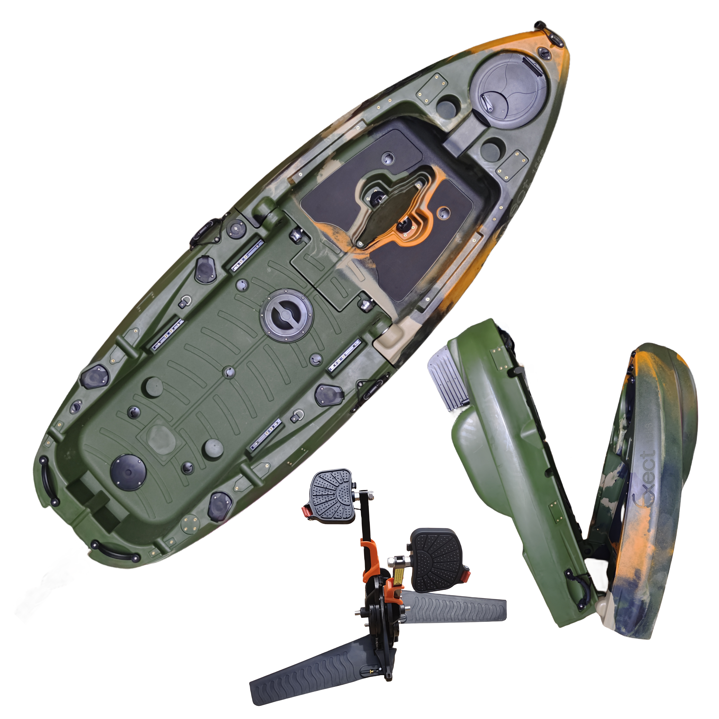Plastic Kayak Pedal Kayak Fish - Fishing Kayak Seat บทวิจารณ์และราคา