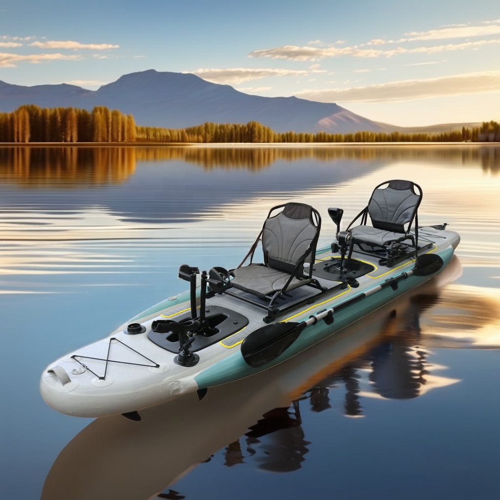14ft Inflatable Fishing Canoe  - Fishing Kayak Seat บทวิจารณ์และราคา