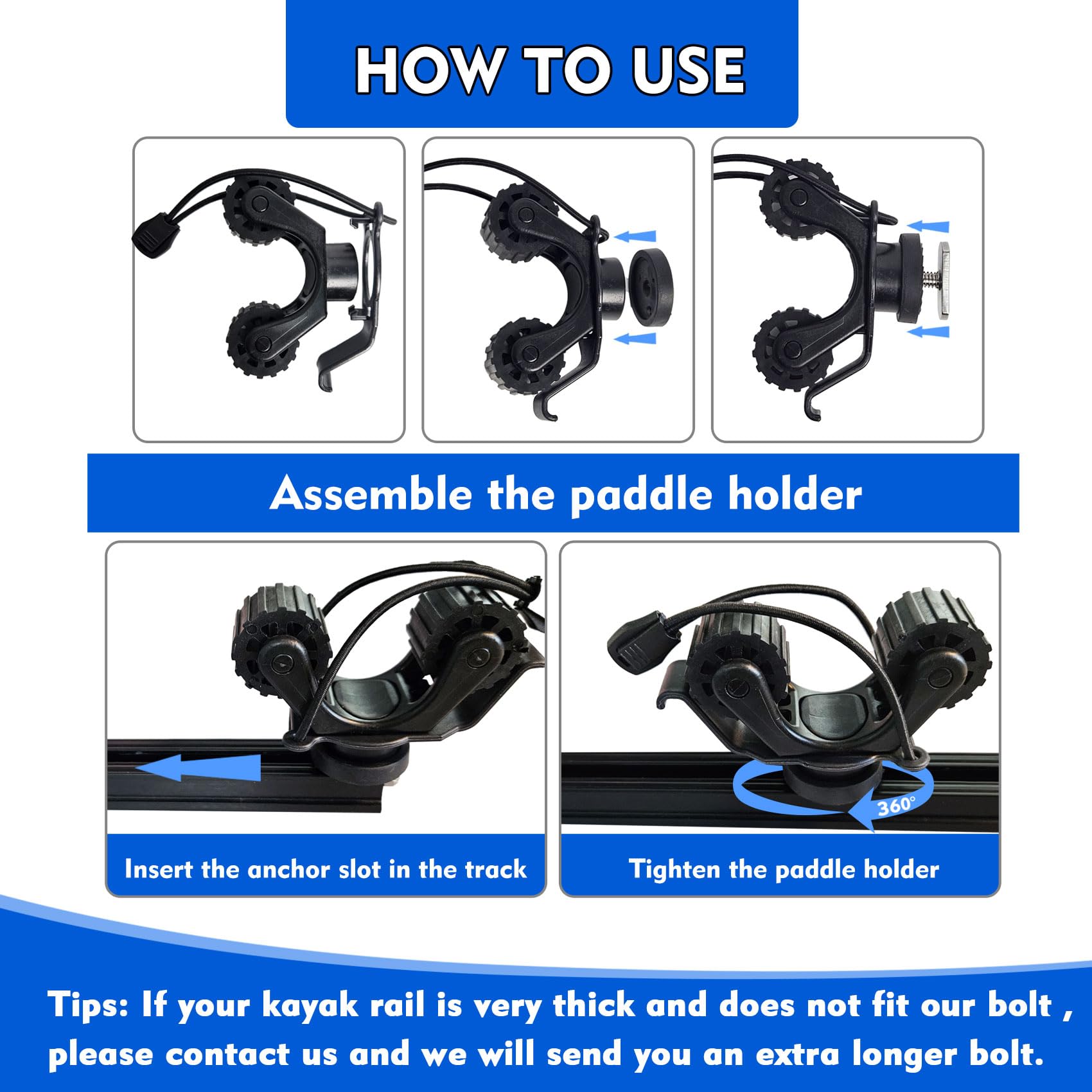 Kayak Rail Paddle Holder Kayak - Fishing Kayak Storage Bag บทวิจารณ์และราคา
