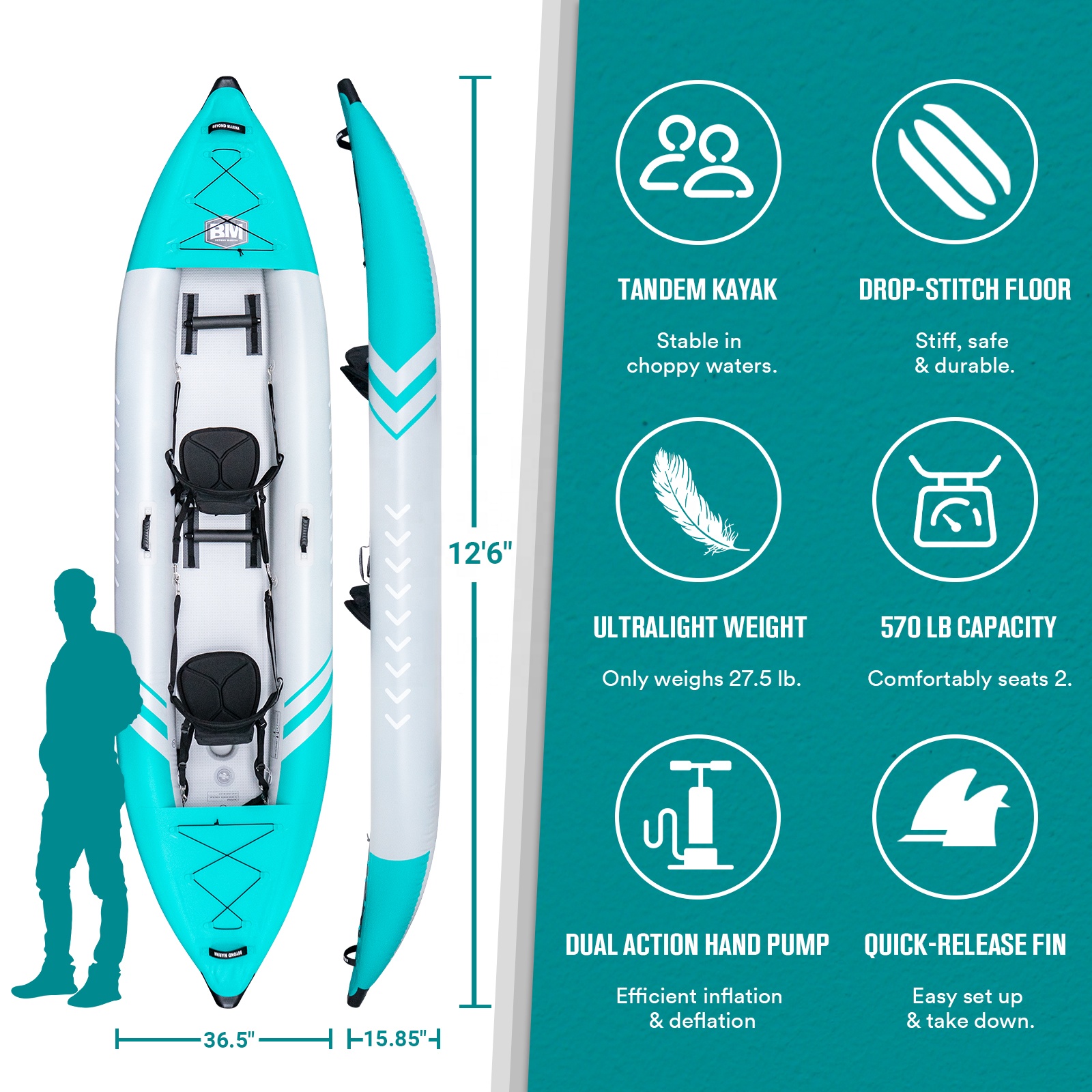 Cheap 2 Person Drop Stitch Fol - Fishing Kayak Inflatable บทวิจารณ์และราคา
