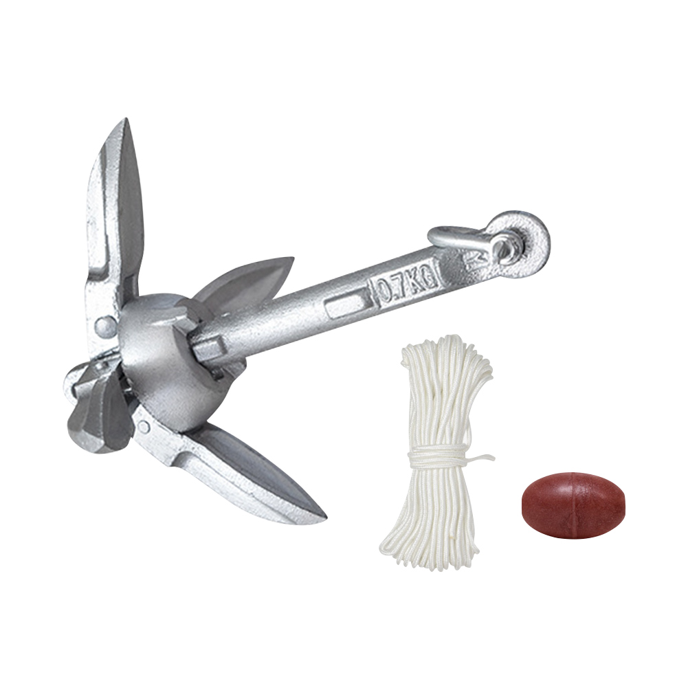 0.7KG 1.5KG Grapnel Anchor wit - Fishing Kayak Anchor บทวิจารณ์และราคา
