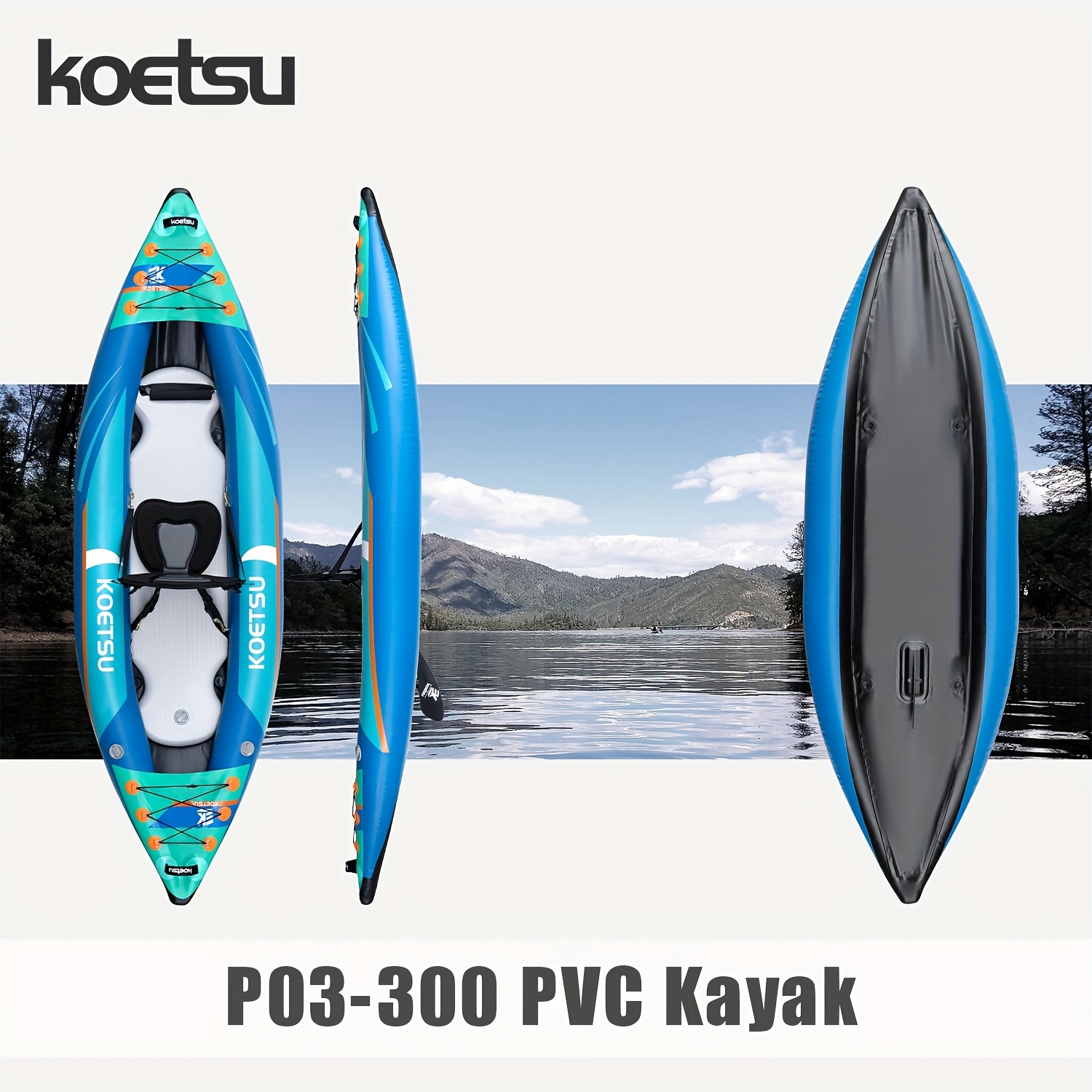 KOETSU P03 brushed inflatable  - Fishing Kayak Inflatable บทวิจารณ์และราคา